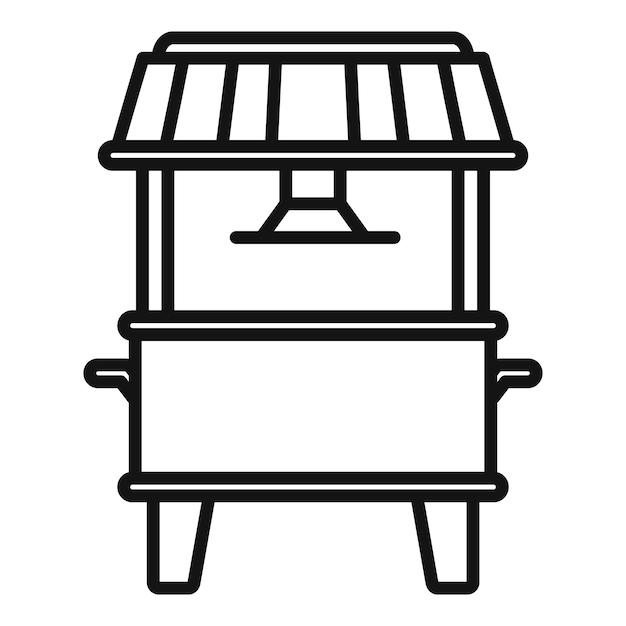 Corn machine icon outline vector Food seller Cooking maker