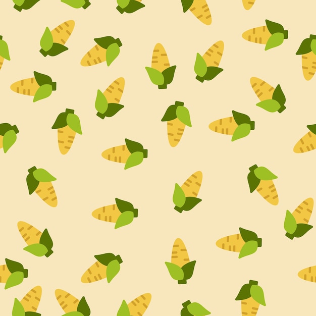 Corn seamless pattern cute background vector cute corns seamless pattern isolated corn seamless background vector illustration