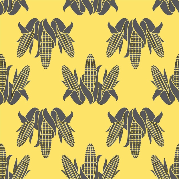 Vector corn seamless pattern