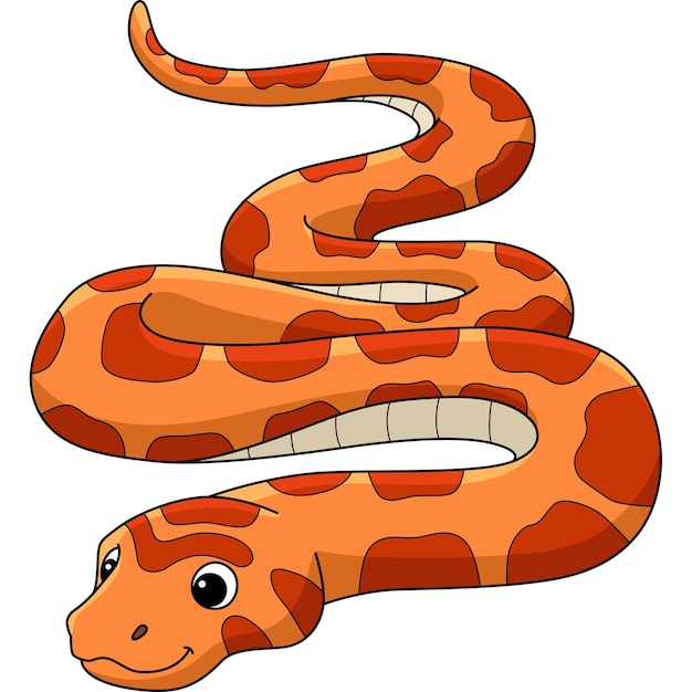 Vector corn snake animal cartoon colored clipart