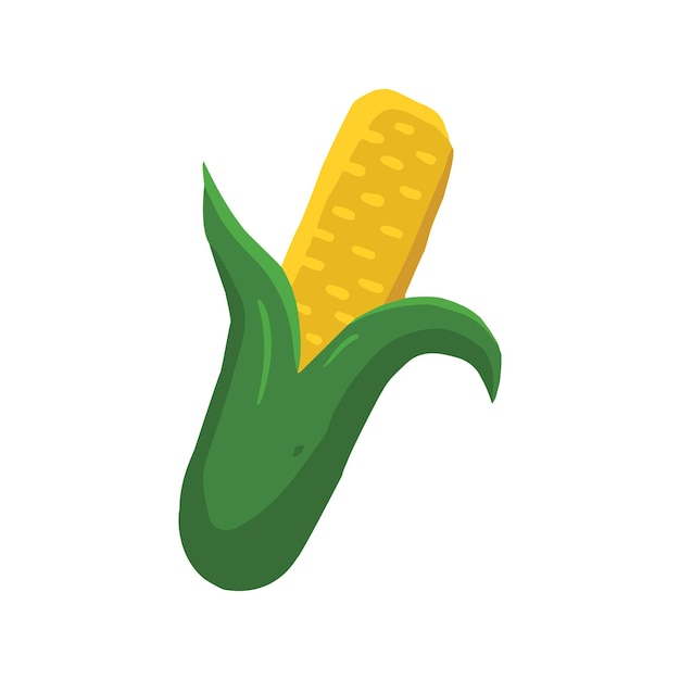 Corn vegetable cartoon vector illustration