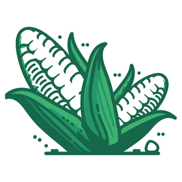 Corn Vegetable Vintage Woodcut Illustration