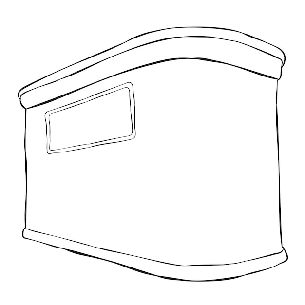 corned beef can simple vector hand draw doodle sketch at white