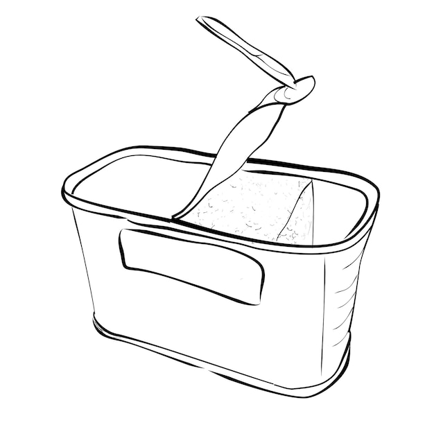 Vector corned beef can sketch 01a