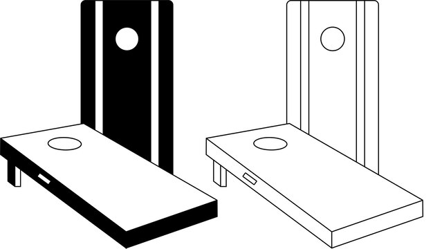 Vector cornhole board silhouette cornhole board svg