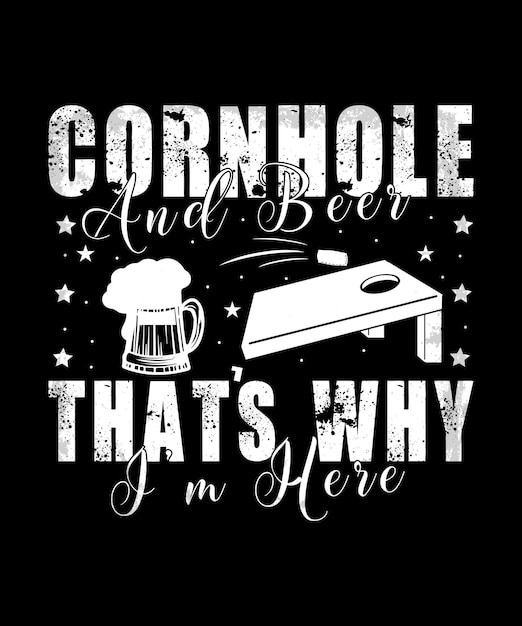 Vector cornhole tshirt ontwerp cornhole typografie tshirt ontwerp cornhole citaten tshirt ontwerp