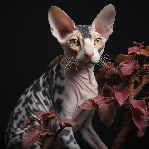 Premium Vector | Cornish rex kitten cat