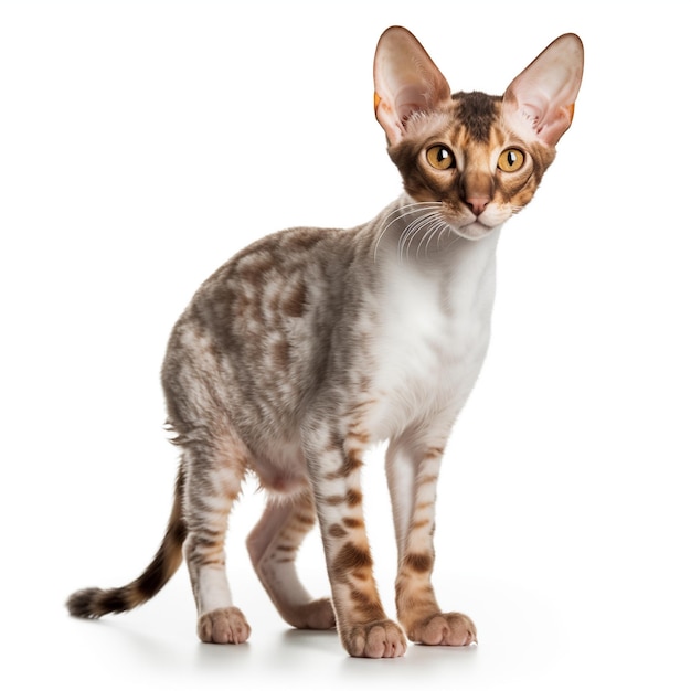 Vector cornish rex kitten kat