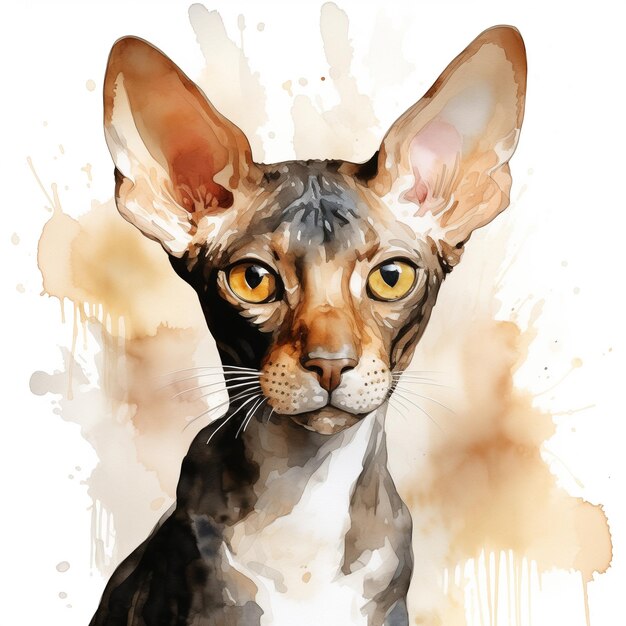 Vector cornish rex kitten kat