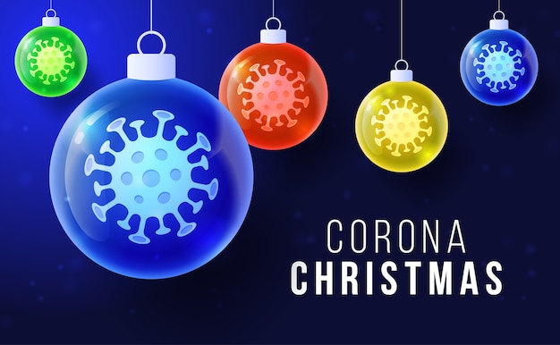 Corona kerst concept.