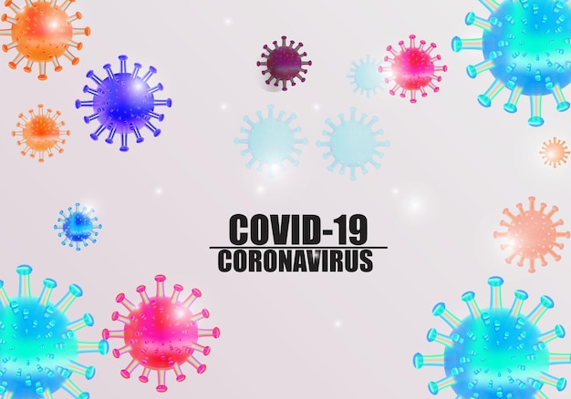 Vector corona virus background with 3d effect