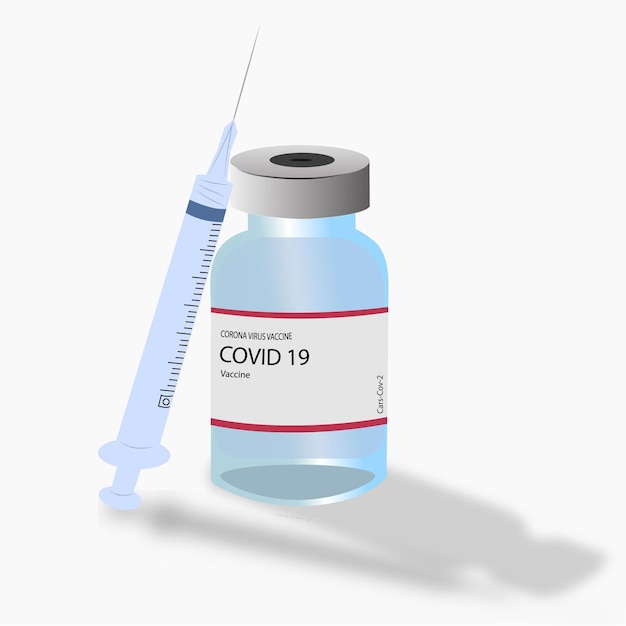 Corona virus covid 19 vaccin vectorillustratie