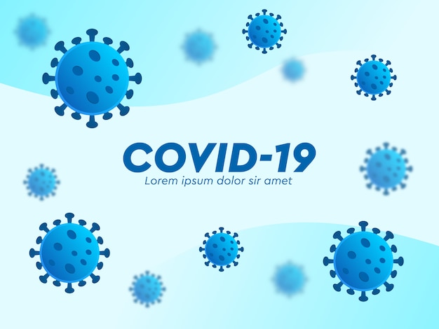 Corona virus illustration template