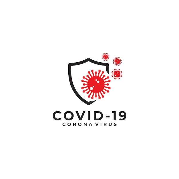 Corona virus logo vector sjabloon