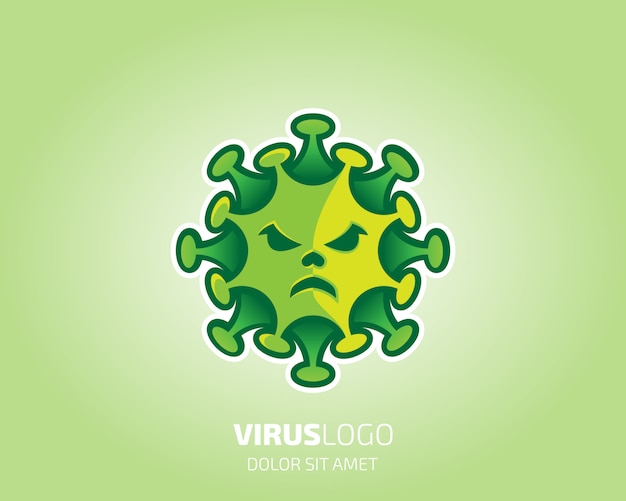 Vettore logo del virus corona