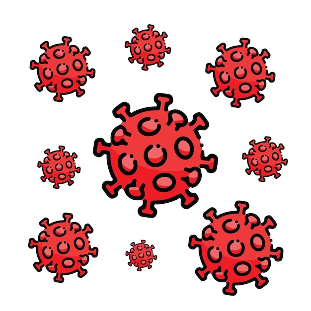 Corona Virus of Covid19 met eenvoudig ontwerp