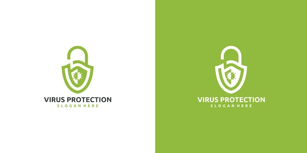 Corona virus outbreak bacteria protection logo design