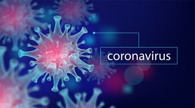 Coronavirus 2019-nCov,element for medical concept,Microscope virus