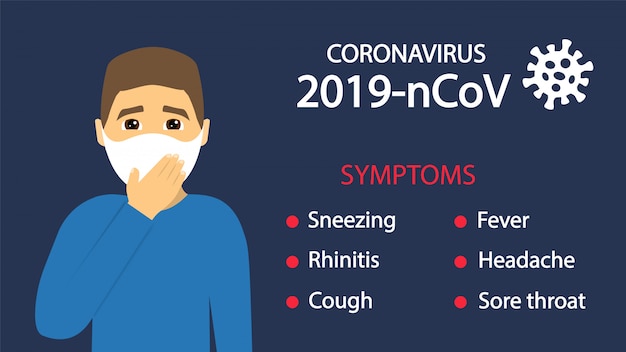 Vector coronavirus 2019-ncov. symptoms coronavirus. dangerous virus, pandemic.