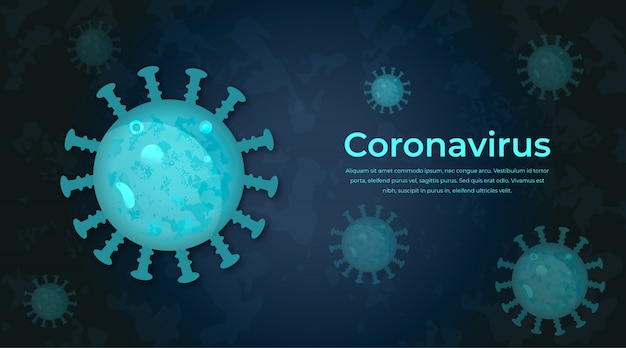 Coronavirus 2019-ncov e sfondo del virus, covid-19 corona outbreaking virus e concetto di rischio medico per la pandemia