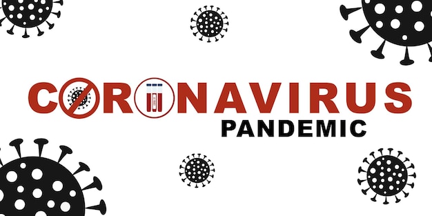 Coronavirus 2019ncov Pandemic знак креативный концептуальный вектор Covid19 атакует вирус Banner Coronavirus Pandemic Concept