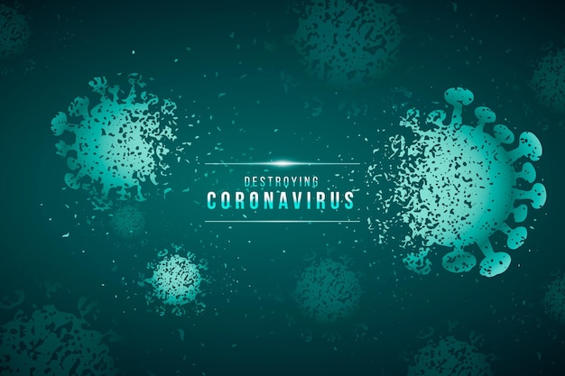 Coronavirus-achtergrond vernietigen