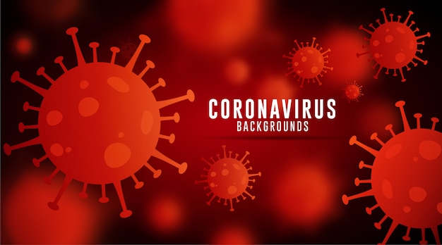 Coronavirus Background, Covid-19 Background, Virus Background, Coronavirus Background with Red Maroon Gradient