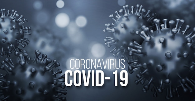 Vettore coronavirus sullo sfondo
