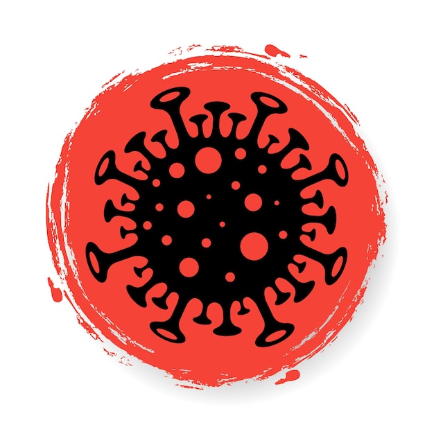 Vettore icona della cellula dei batteri del coronavirus 2019ncov covid2019 covid19 nuovi batteri del coronavirus nessuna infezione e concetti di arresto del coronavirus