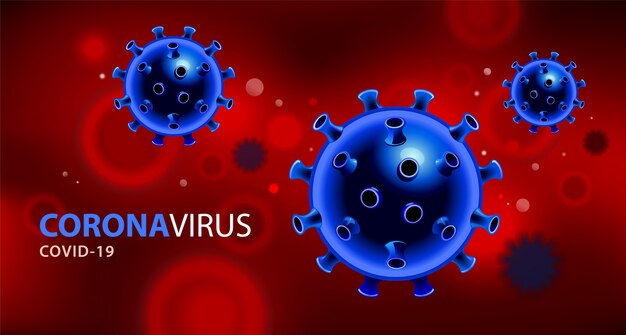 Coronavirus Bacteria Futuristic Background