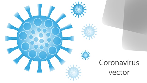 Синий вектор коронавируса