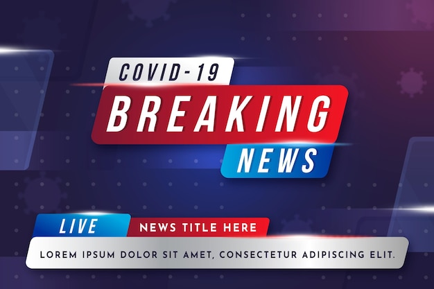 Vector coronavirus breaking news background