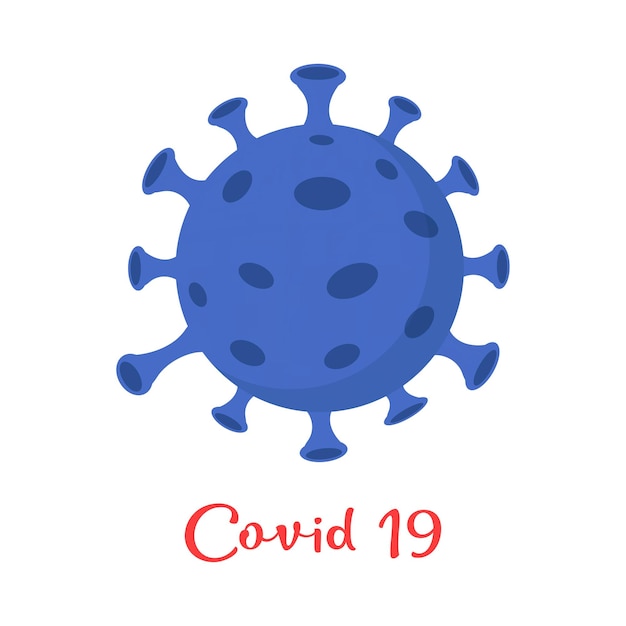 Coronavirus Cells or Bacteria Molecule Virus COVID19 Cell in Spherical Shape