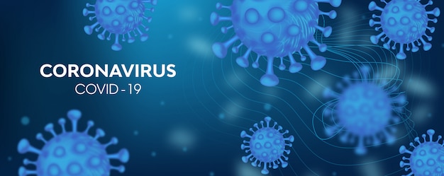 Coronavirus covid-19 sfondo di influenza epidemica