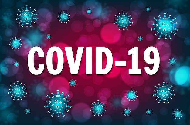 Coronavirus covid-19-uitbraakconcept. coronavirus gevaar en risico voor de volksgezondheid ziekte en griepuitbraak. pandemisch medisch concept met gevaarlijke cellen. vector illustratie