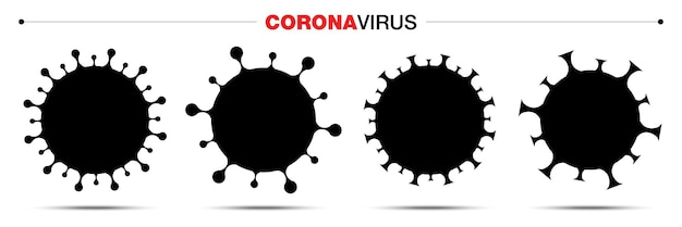 コロナウイルスcovid19アイコンセット新しいコロナウイルス2019ncovシンボルコロナウイルス感染を停止します