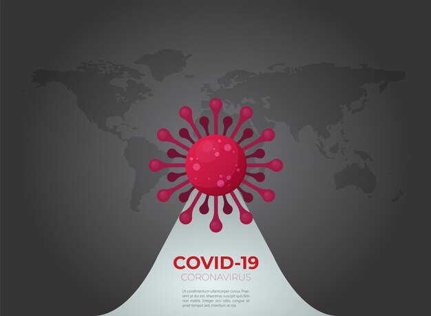 Coronavirus COVID19 virus Flat Design Grafische vector