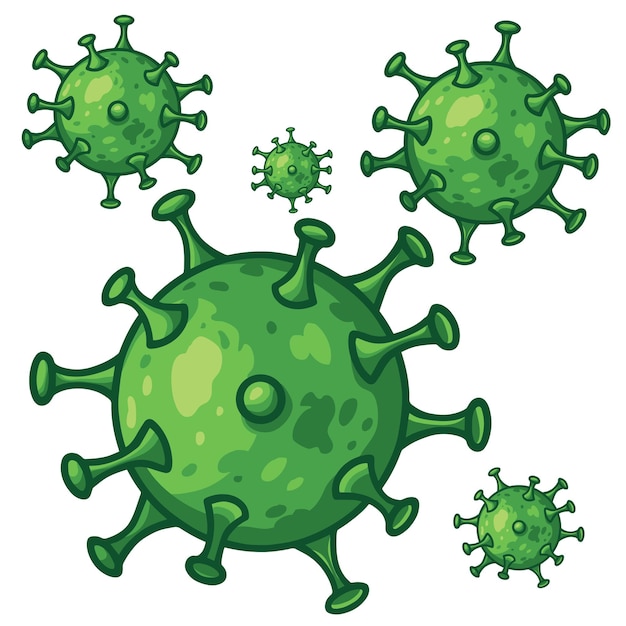 Vettore icona dell'illustrazione del disegno vettoriale del virus coronavirus covid19