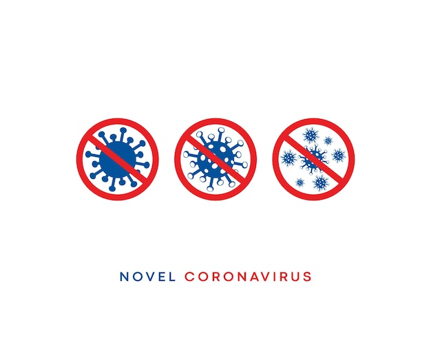 コロナウイルス病 (COVID-19) タイポグラフィ デザイン。 2019-nCov 新規コロナウイルス ベクター テンプレート
