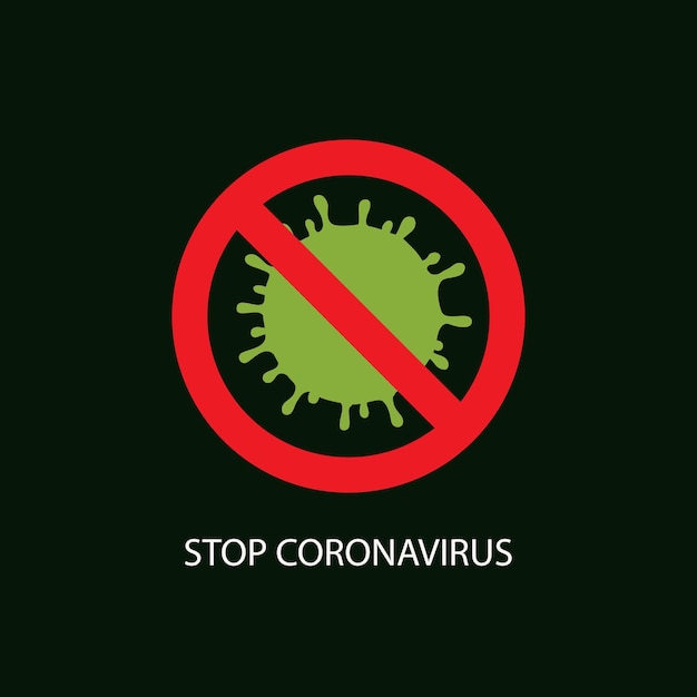 Coronavirus en stopbord