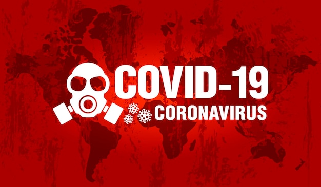 Coronavirus epidemie verspreiding van coronavirus in de wereld COVID19 pandemie Vectorillustratie