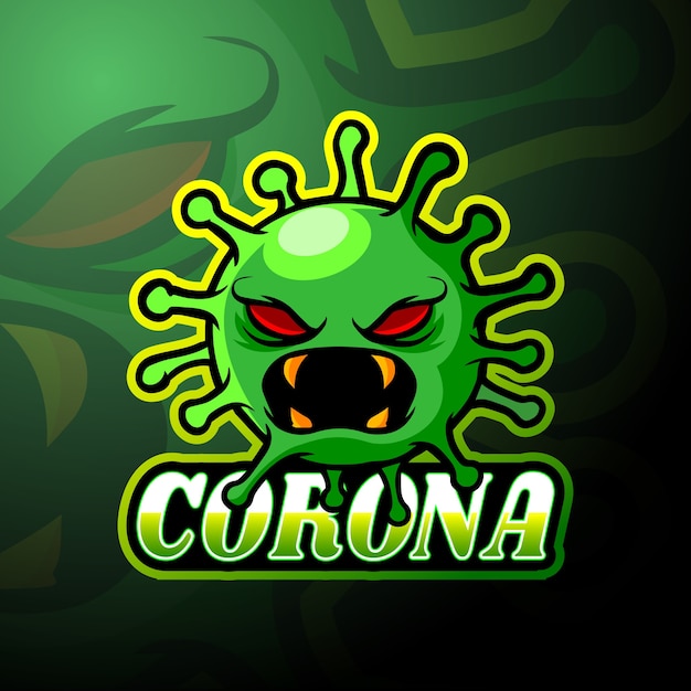 Coronavirus esport logo mascotte