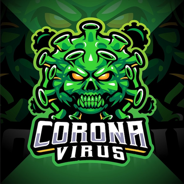 Coronavirus esport mascotte logo