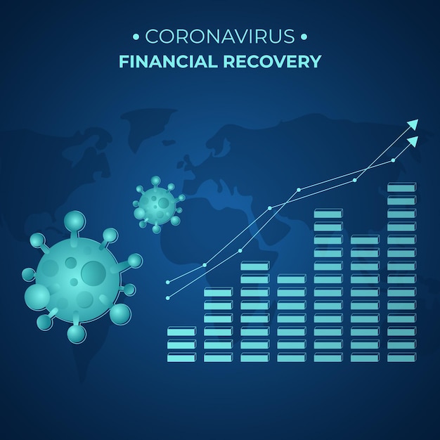 coronavirus financial recovery with growing graph