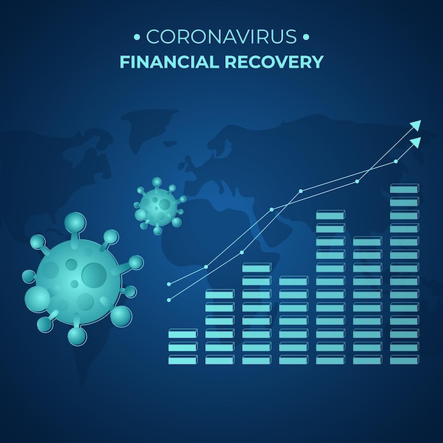 Coronavirus financial recovery with growing graph