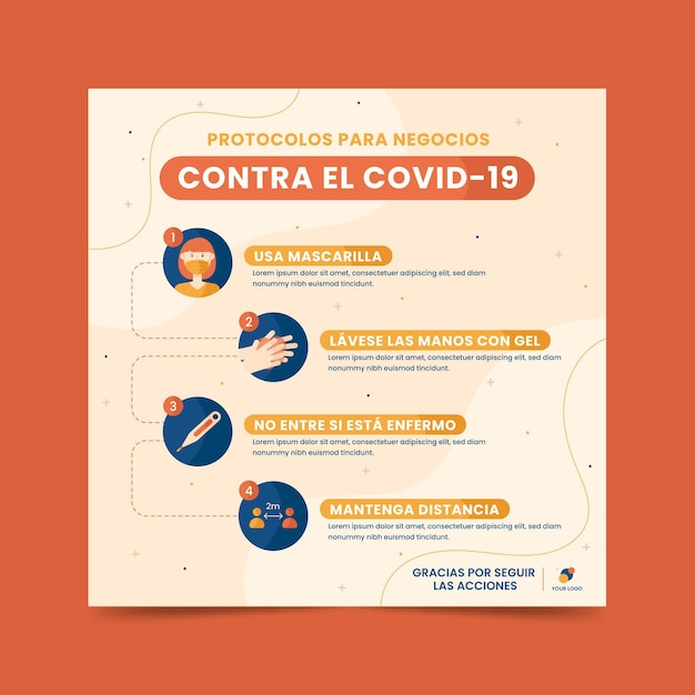 Vector coronavirus flyer template