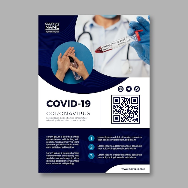 Coronavirus-flyer voor medische producten