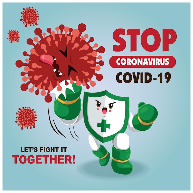 Coronavirus Icon with Red Sign Covid19 Coronavirus Bacteria Coronavirus outbreak