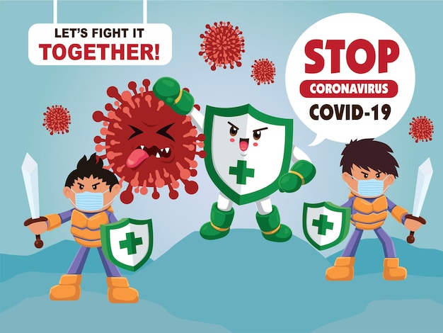 Coronavirus Icon with Red Sign Covid19 Coronavirus Bacteria Coronavirus outbreak