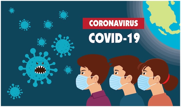 Icona di coronavirus con segno rosso covid19 batteri di coronavirus focolaio di coronavirus